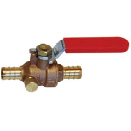 Homestead 0.5 x 0.5 in. Brass Barb Ball Valve HO575962
